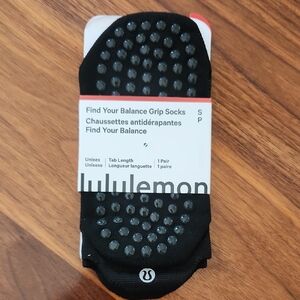 lululemon athletica Black Grip Socks,  Size Small